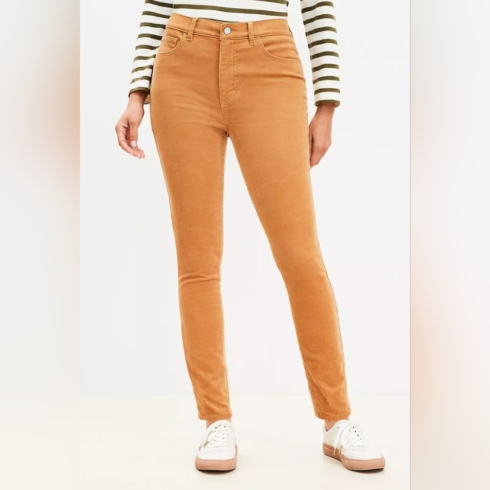 Made and Loved LOFT  Women's Corduroy High Waist Skinny Pants Size 10 30